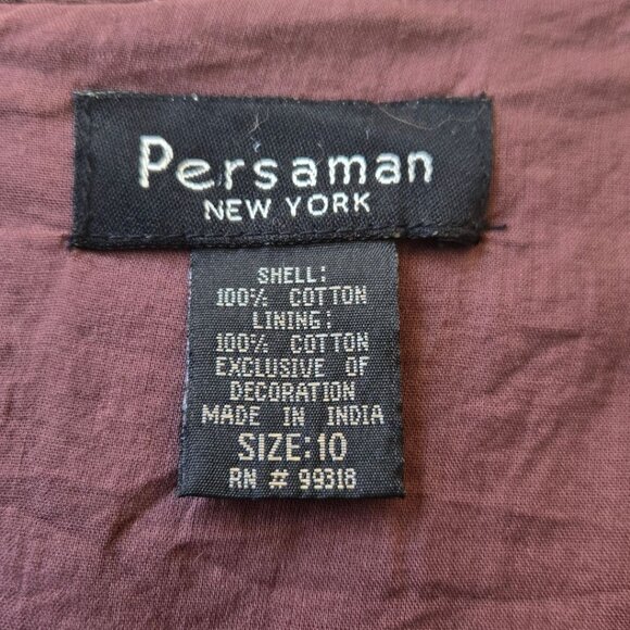 Vintage Persaman New York Corduroy Floral Embroidered & Applique Skirt Size 10 - Picture 4 of 4